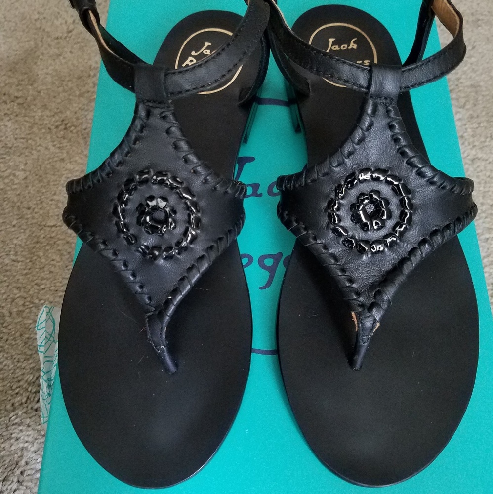 Jack Rogers Black Maci Sandals